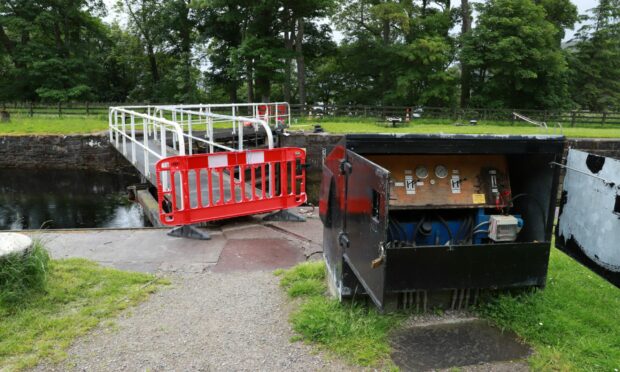 A fault was found in the Corpach top lock. Picture by Anthony Macmillan.