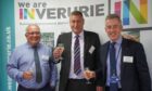 Ian Sinclair, Director, Derek Ritchie, Manager, and Jim Savege, Aberdeenshire Council chief executive. Supplied by Inverurie Bid.