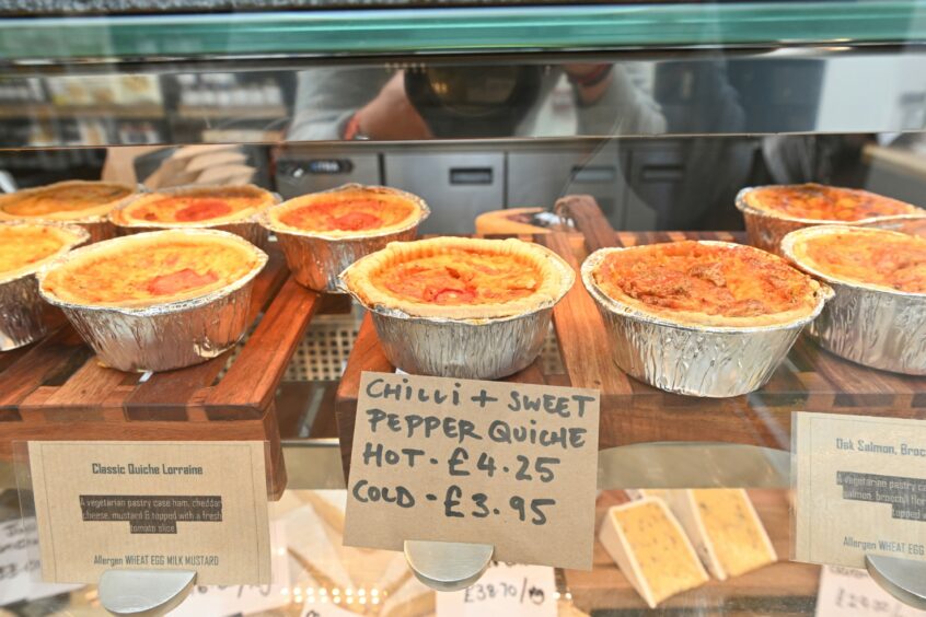 A selection of quiches available at Deli Next Door.