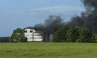 The fire at a farm building near Mosstodloch. Picture by Jason Hedges/DCT Media.