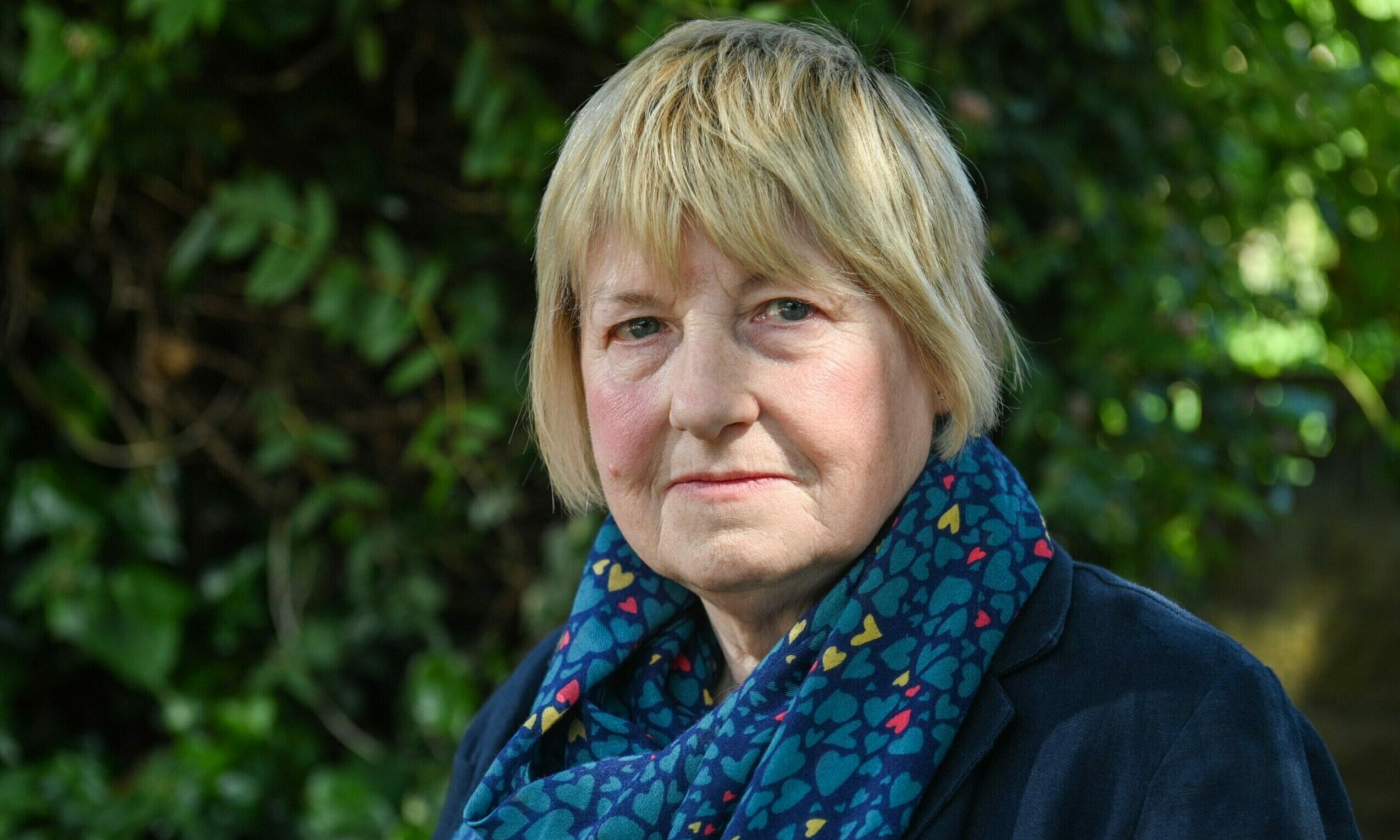 Keep Mum campaigner Marj Adams looking at camera with neutral expression. 