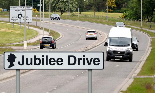 A stretch of the A944 at Westhill will be named Jubilee Drive. Supplied by Kami Thomson and Michael McCosh