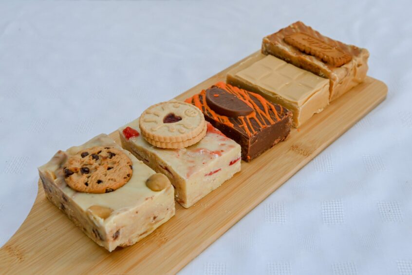 A variety of fudge flavours from Shut The Fudge Up in Inverbervie