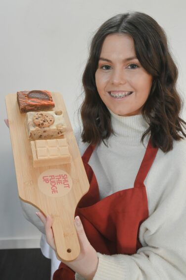 Local Invebervie baker, Kianna McKay, with her Shut The Fudge Up products