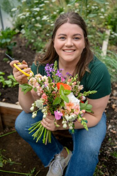 Natalie Drew, owner of Freefield Flower Farm in Rothienorman.