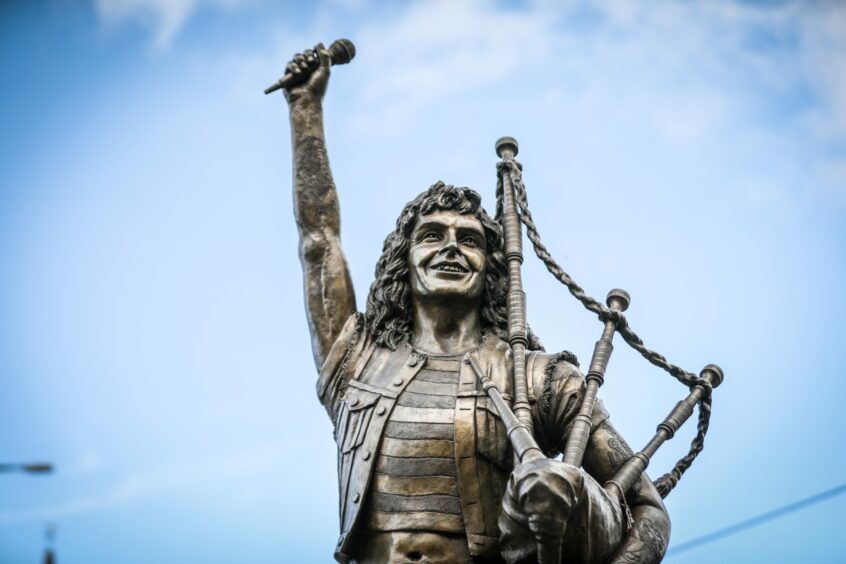 The Bon Scott statue in Kirriemuir. Picture by Kris Miller/DCT Media.
