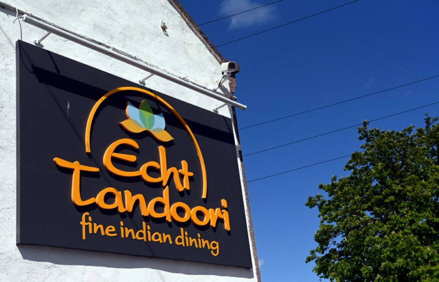 Indian restaurant Echt Tandoori, Echt, Aberdeenshire.