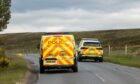 Police at scene of crash on A939