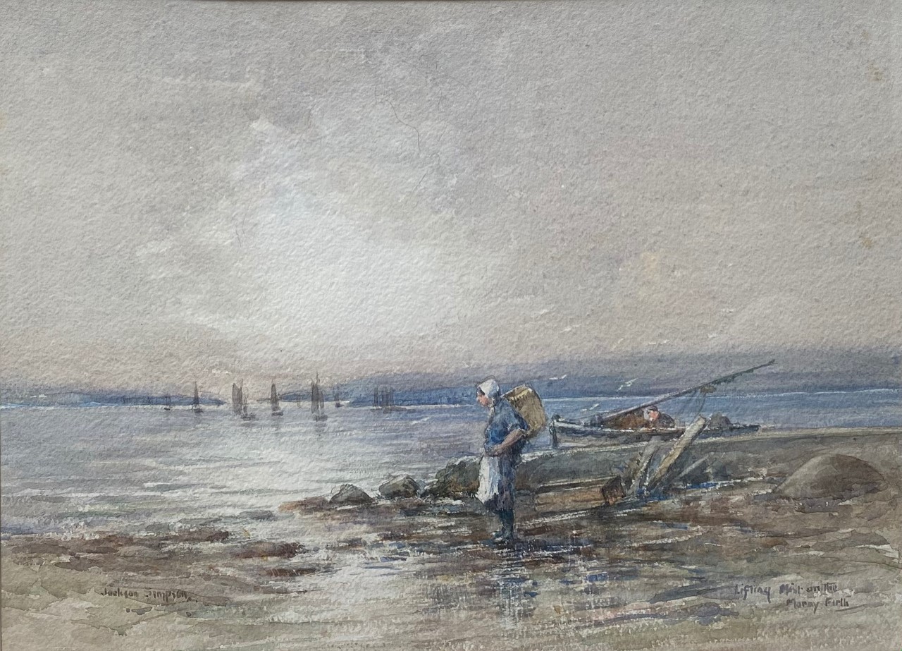 Lifting Mist on the Moray Firth. Watercolour by Jackson Simpson