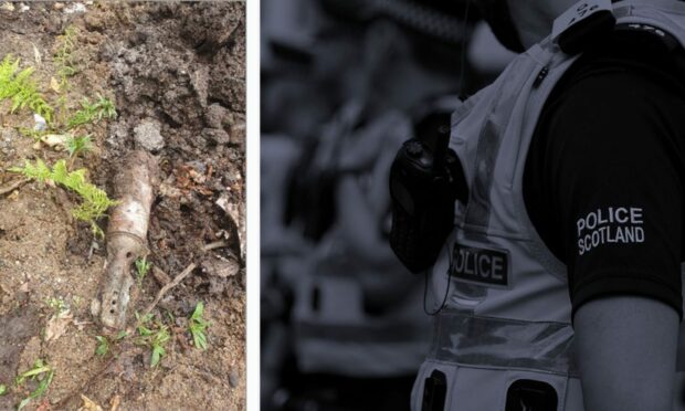 Police are guarding an unexploded bomb has been found in Appin. Picture by Kinlochlaich/DCT.