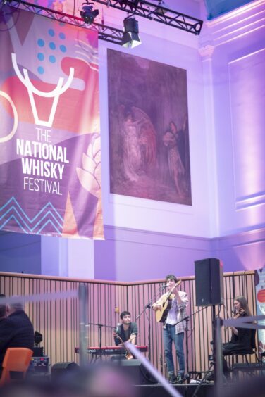 Live music being played at The National Whisky Festival.