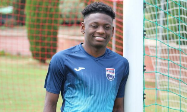 Kazeem Olaigbe at Ross County's pre-season training camp in Verona, Italy, after joining on loan from Southampton.