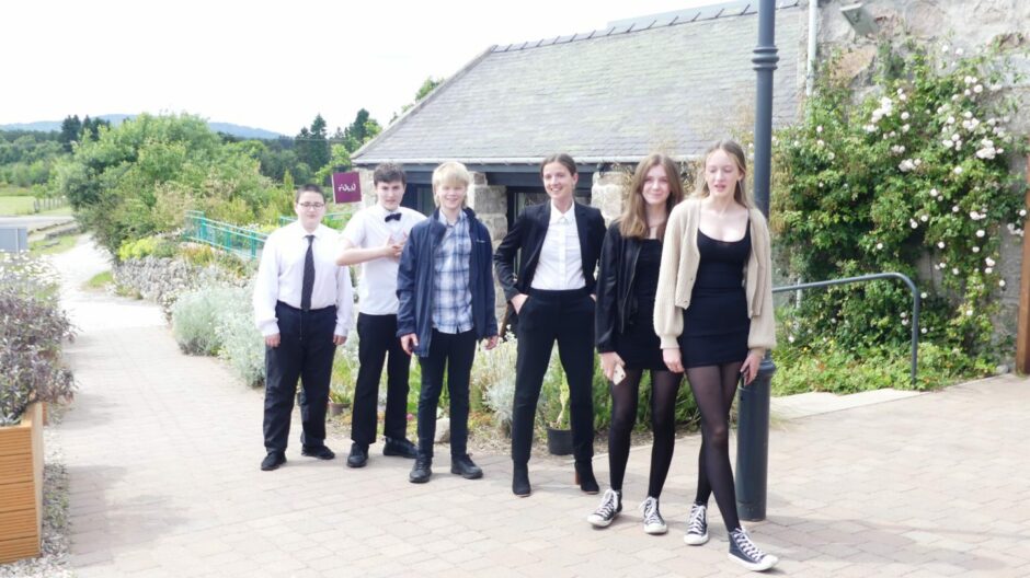 Pupils from Mearns Academy who won the schools category of the Doric Film Festival.