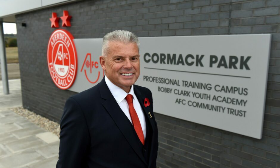 Aberdeen chairman Dave Cormack at training complex. 