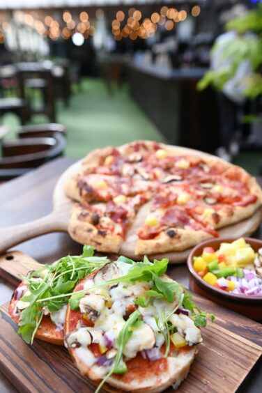 Pizza bagels offer variety at Hole in the Wall.