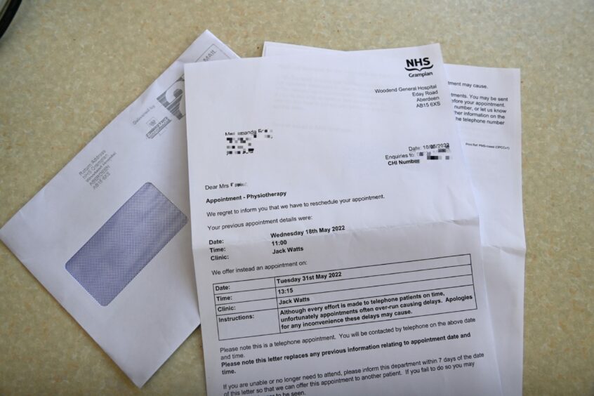 Amanda has been sent standard NHS letters for appointments that she is not able to read.