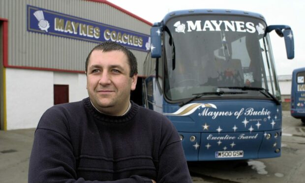 Kevin Mayne of Maynes Coaches in Buckie Moray. Picture by Les Parker.