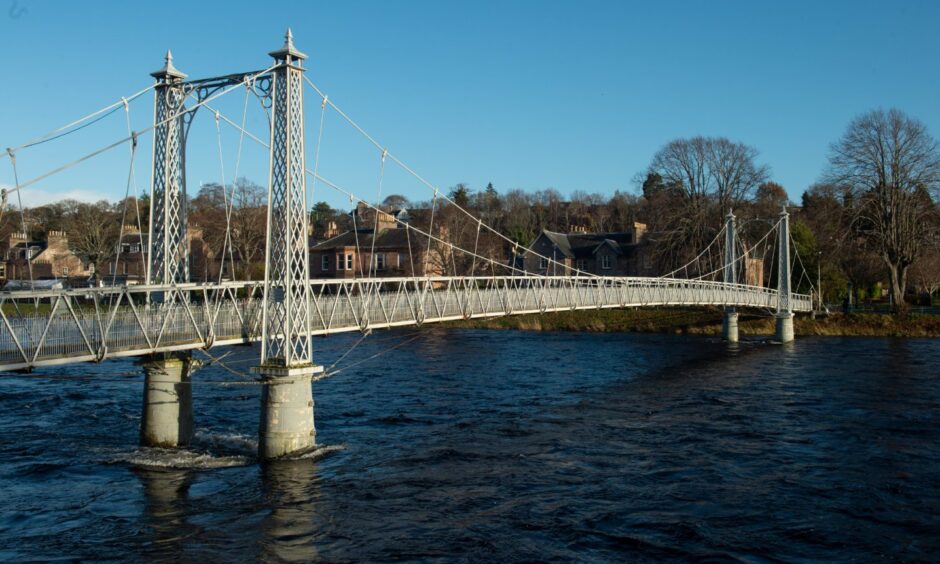 This beginners' running route will have you crossing over Infirmary Bridge in Inverness. Picture by Jason Hedges