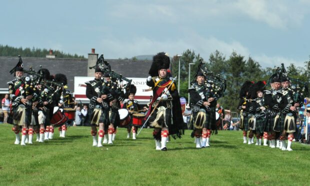 The Lonach Pipe Band at the Dufftown Highland Games in 2019 - the last time the event was held. Pictures by Jason Hedges/DC Thomson.