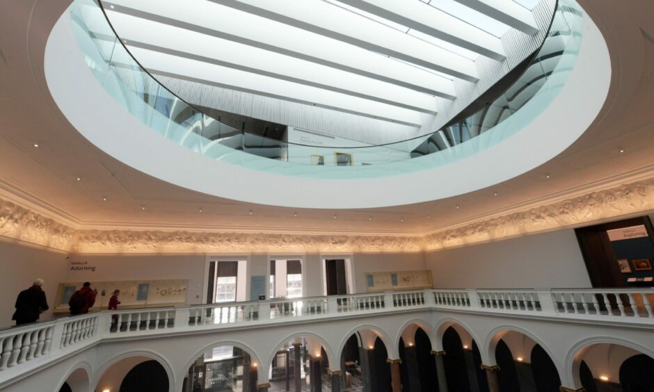 The view of the new roof in Aberdeen Art Gallery - as the city council and its contractor look set for a court battle. Picture by Kath Flannery/DCT Media.