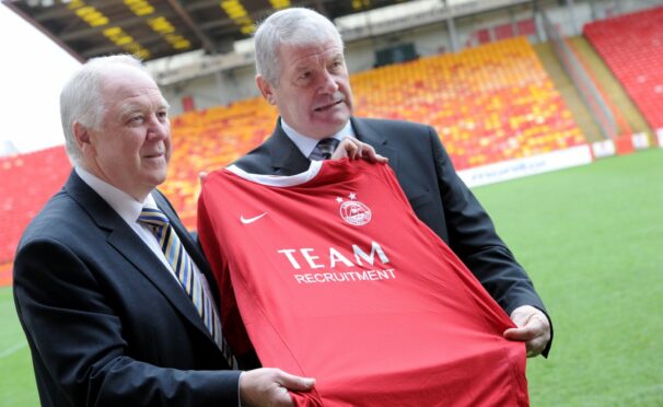 Craig Brown and Archie Knox when they were unveiled as the new Dons management team.