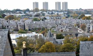 House prices in Aberdeen dropped within the past three months.