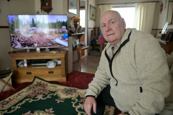 David Magee of Balintore who has been trying since January to get an engineer to change his electricity meter. Picture by Sandy McCook/DC Thomson