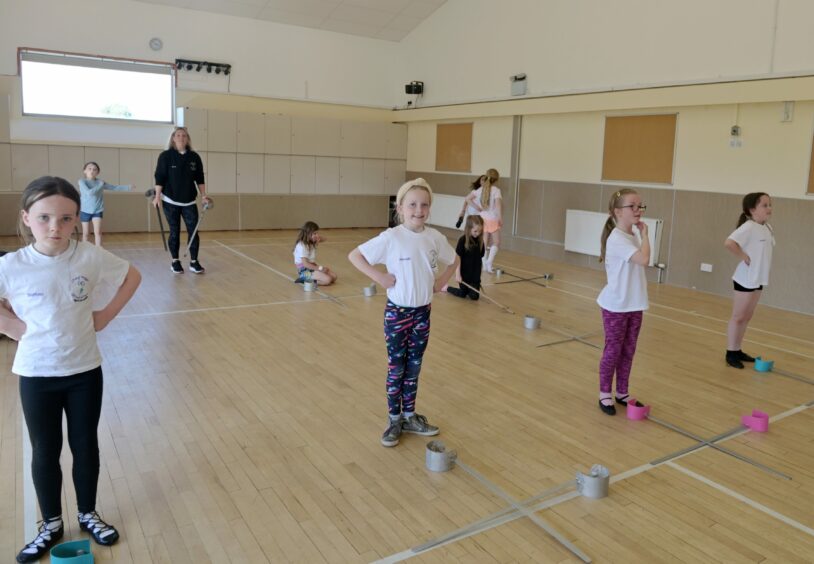 Young pupils practicing at Cheryl Heggie School of Dance