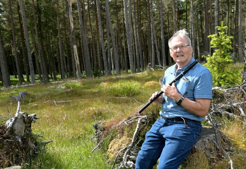 Larry Smith with his Celtic flute