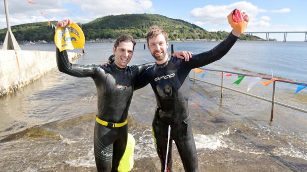 Hundreds of swimmers took part in the Kessock Ferry Swim, which returned after 50 years. Pictures: Sandy McCook/DCT Media