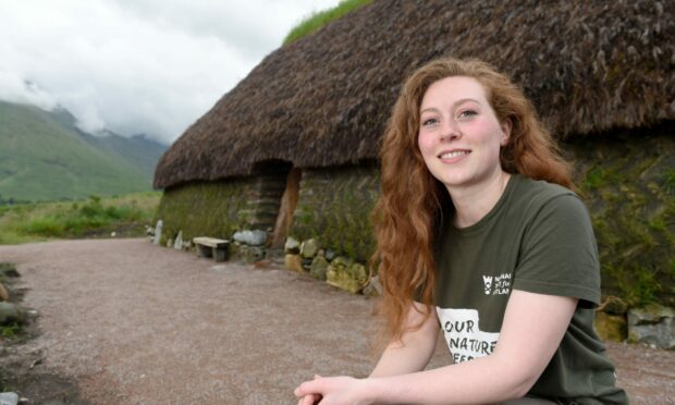 Lucy Doogan, who grew up in Glencoe, worked on the replica turf house.