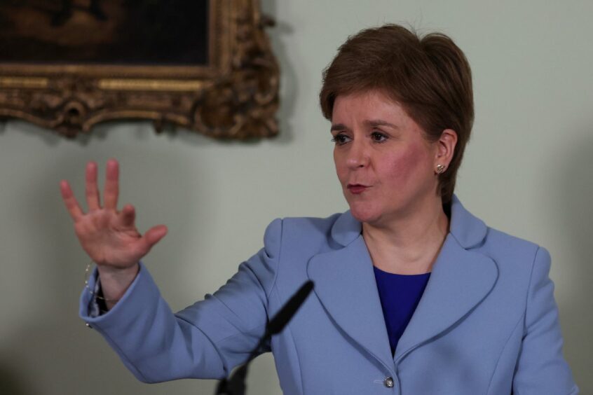 First Minister Nicola Sturgeon speaking at the launch of new paper on Scottish independence.