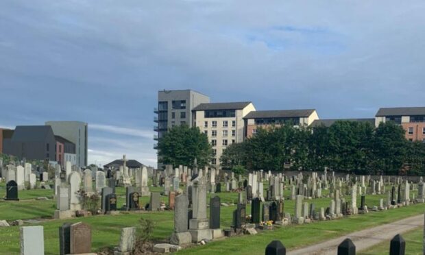 This visual shows the flats next to the existing Ocean Apartments and Trinity Cemetery