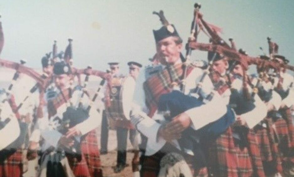 Pipe Major James Riddell, who was born in Stonehaven, wrote Crags Of Tumbledown Mountain 'on the back of a ration pack'.