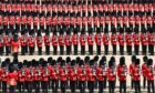 Members of the Household division during the Trooping the Colour ceremony at Horse Guards Parade, central London, as the Queen celebrates her official birthday, on day one of the Platinum Jubilee celebrations. Picture by: Jeff J Mitchell/PA Wire