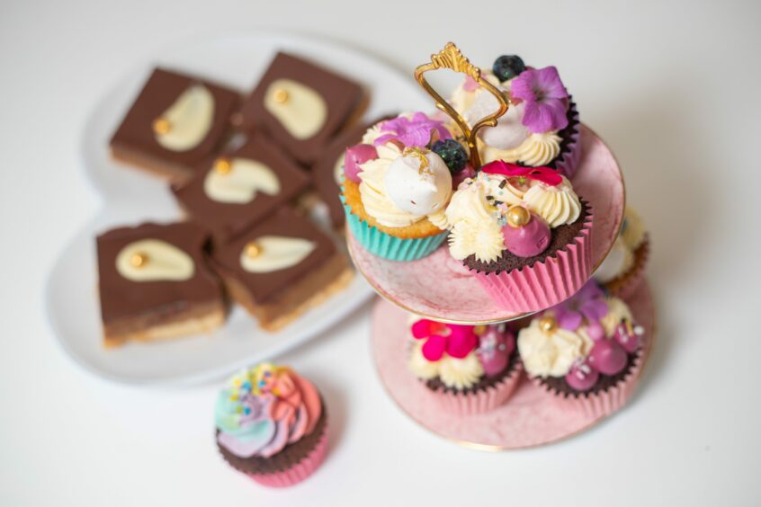 Cupcakes and caramel shortbread from Wild & Sweet Bakes.