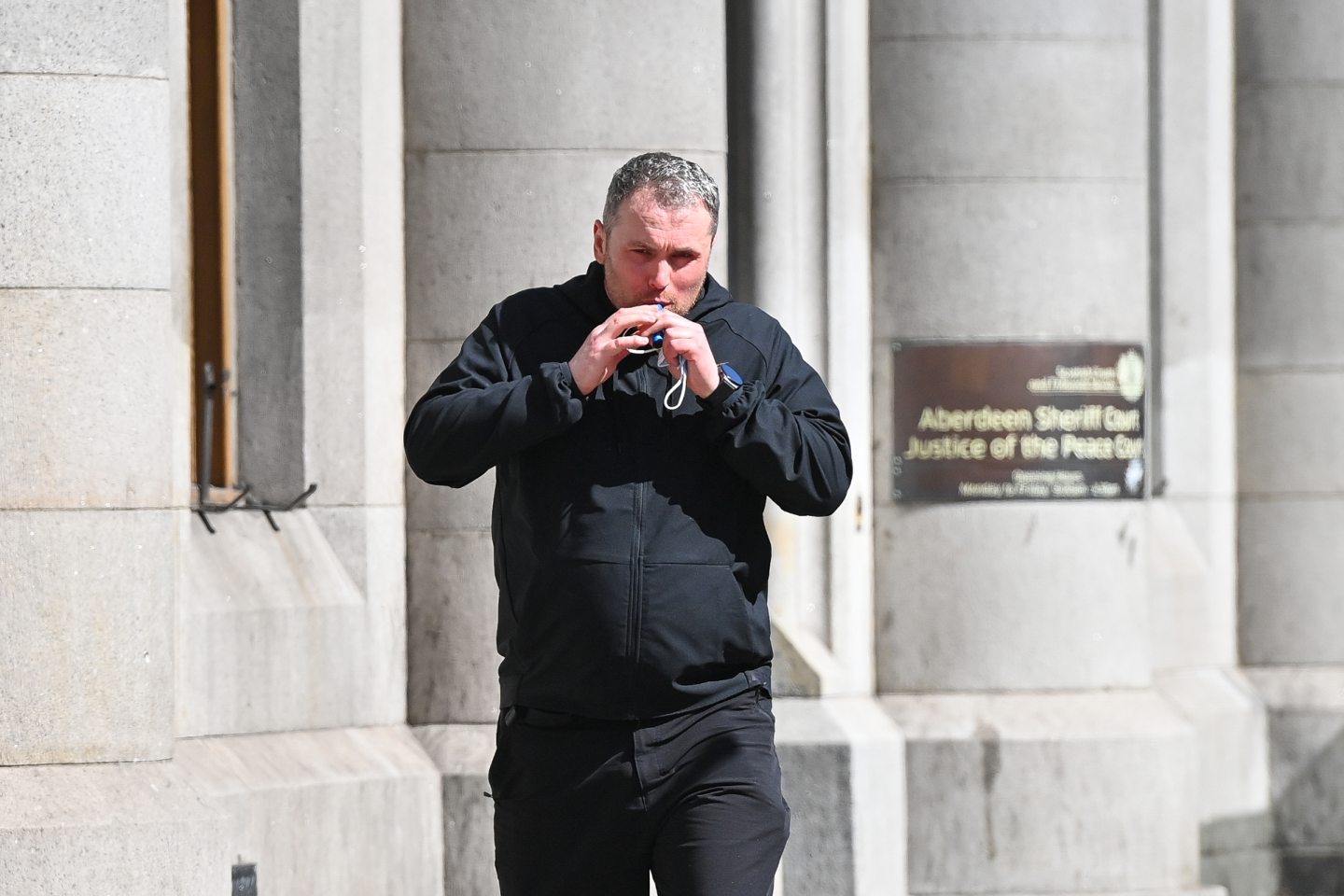 Kevin Mallett leaving Aberdeen Sheriff Court after a previous appearance last month.