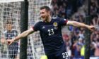 Scotland's Anthony Ralston celebrates scoring their side's first goal of the game against Armenia in June.
