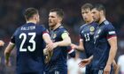 Scotland's Anthony Ralston celebrates scoring their side's first goal of the game during the UEFA Nations League match at Hampden Park, Glasgow. PA Photo