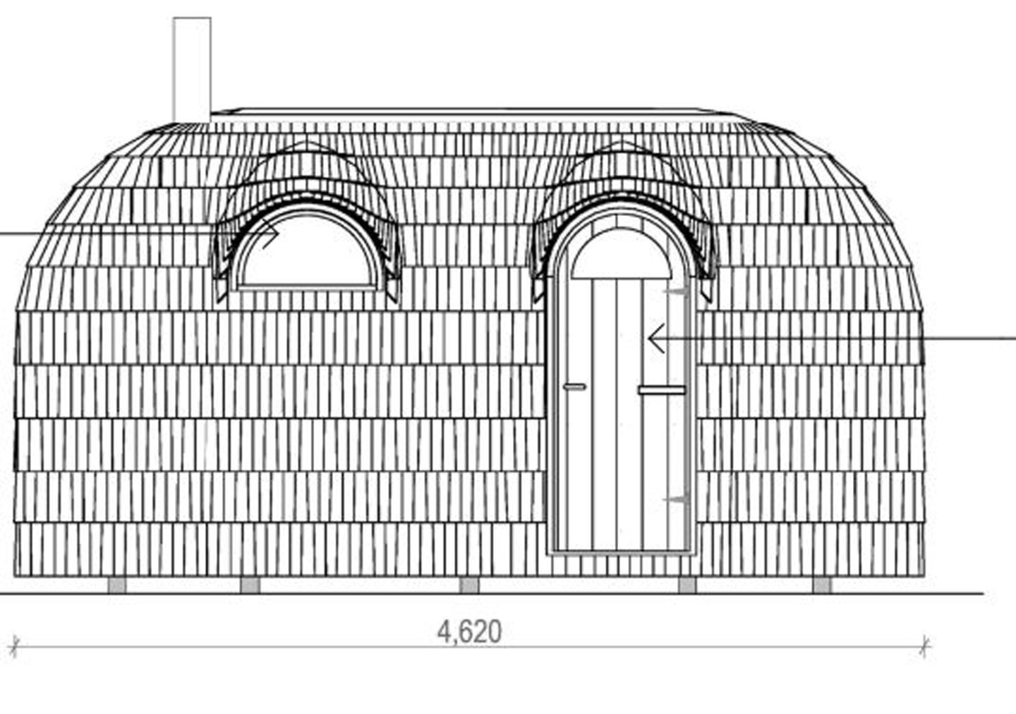 The proposed planning sauna structures for Bracken Hide development