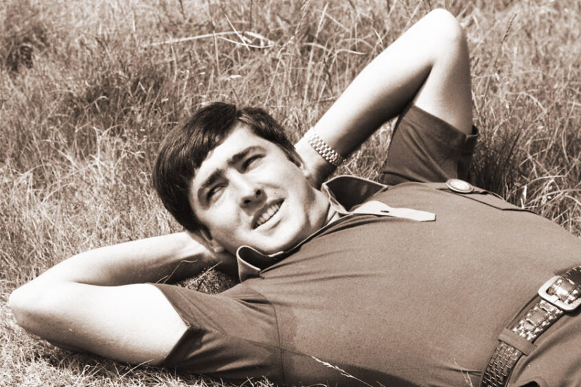 A 20-year-old Seve Ballesteros poses for the cameras at Turnberry in 1977.