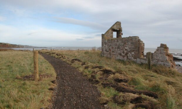 A project to create a new path from St Cyrus to Cullen is well under way. Pic supplied by Mearns Coastal Heritage Group