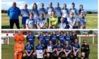 Sutherland (top) and Buckie Ladies (bottom) will play in this year's Highlands and Islands League Cup final on Sunday.