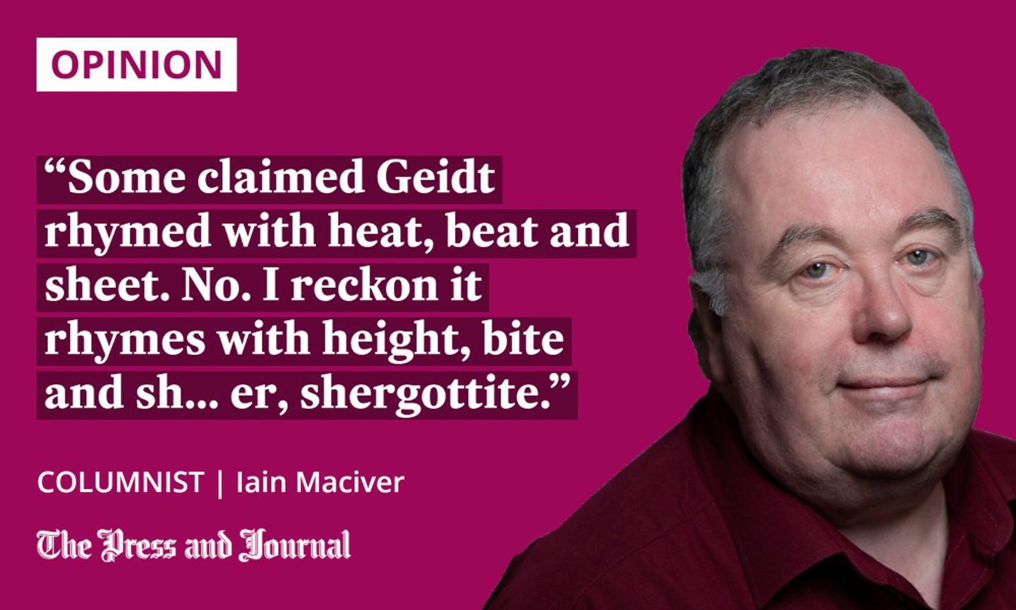 Columnist, Iain Maciver, speaks about Lord Christopher Geidt: "Some claimed it rhymed with heat, beat and sheet. No. I reckon it rhymes with height, bite and sh... er, shergottite."