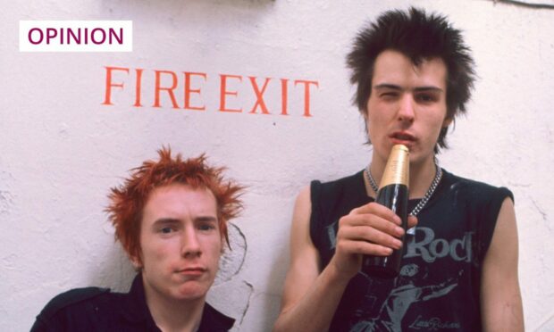 Johnny Rotten and Sid Vicious of the Sex Pistols, pictured in 1977 (Photo: Elisa Leonelli/Shutterstock)