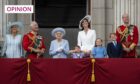 The Queen and members of the royal family watch the Trooping the Colour flypast (Photo: Paul Grover/Shutterstock)