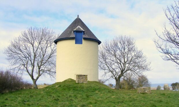 Garmouth Water Tower on the Moray Coast Trail.