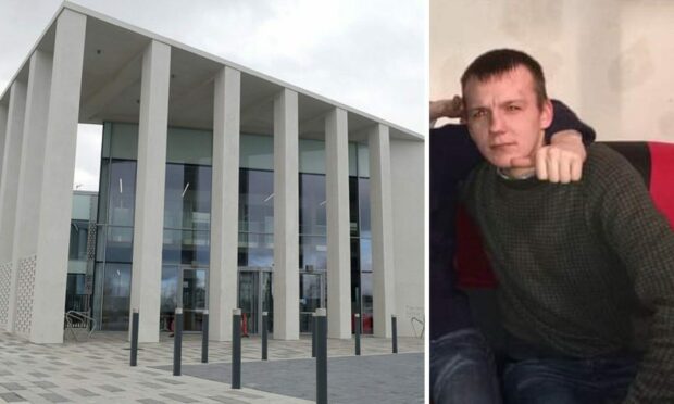 Thomas Stewart, 28, was sentenced to prison at Inverness Sheriff Court. Images: DC Thomson/Facebook