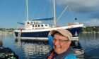 Timmy Mallett took a cruise on former tall ship St Hilda during a visit to Oban.