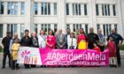 Launch event for Aberdeen Mela One World Day outside Marischal College. Photo: Wullie Marr/DC Thomson.